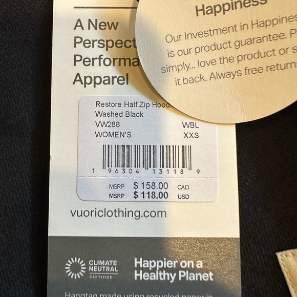 Women's Warm and cozy Restore half zip  washed black Sm. Retail 118  asking 80 - Picture 3 of 5